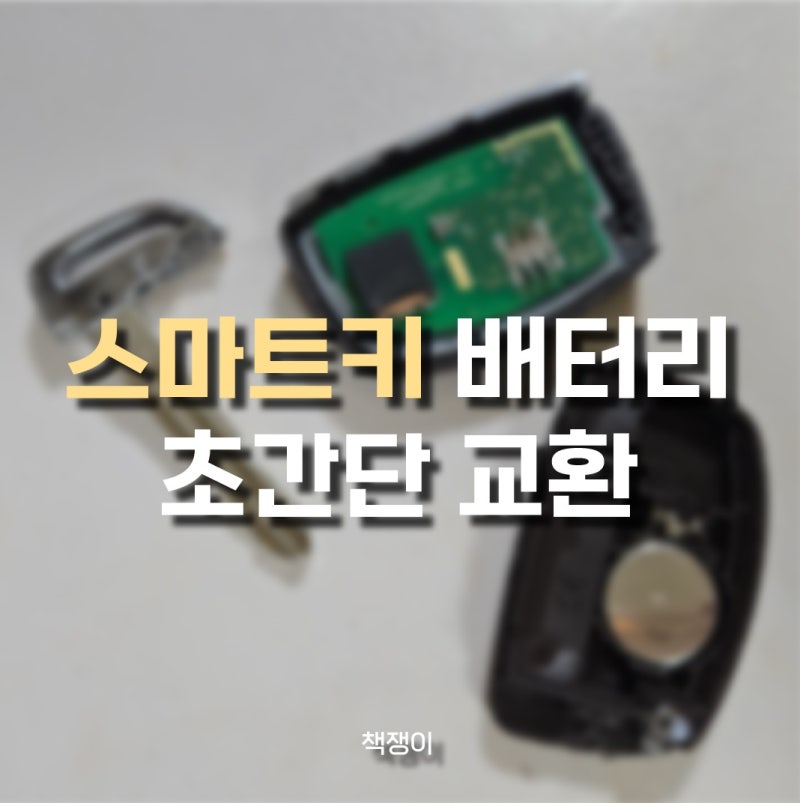 자동차 스마트키 배터리 건전지 교환하는 방법(아반떼MD)