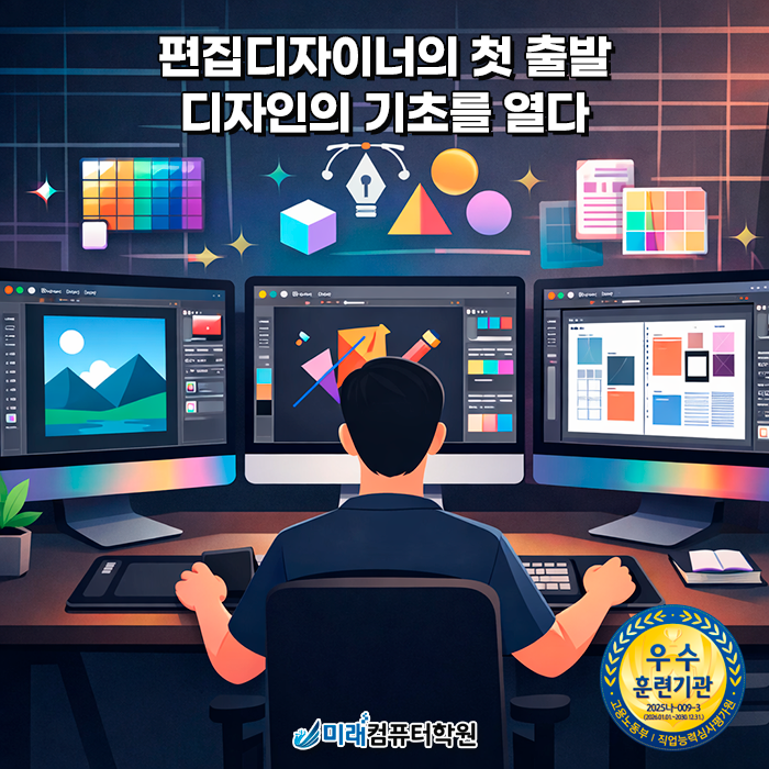  부산편집디자인학원｜포토샵·일러스트·인디자인으로 출판디자이너 취업, 국비지원으로 시작