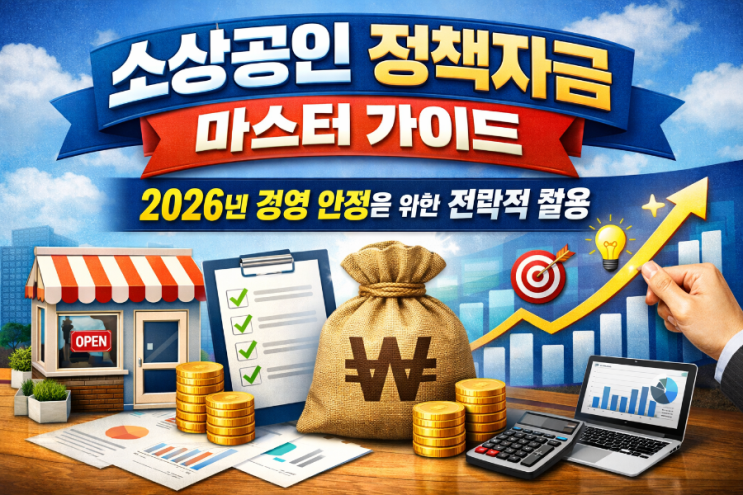  소상공인 정책자금 마스터 가이드: 2026년 경영 안정을 위한 전략적 활용