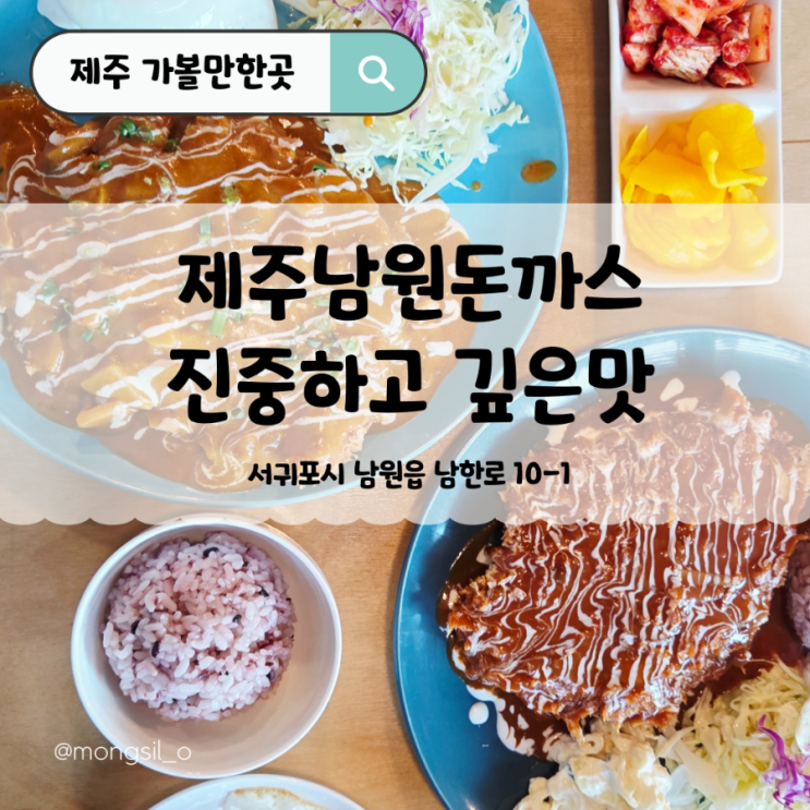  아이랑 먹기 좋은 제주 올레길5코스 맛집 서귀포시돈까스, 남원수제돈까스 한 접시