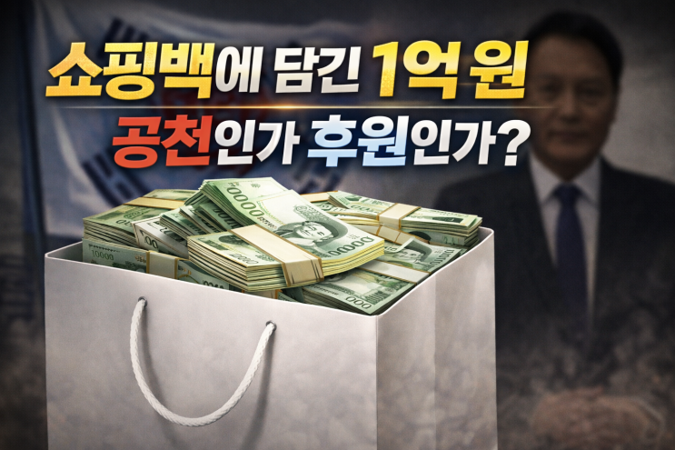  쇼핑백에 담긴 1억 원, 공천인가 후원인가