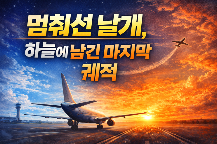  멈춰선 날개, 하늘에 남긴 마지막 궤적