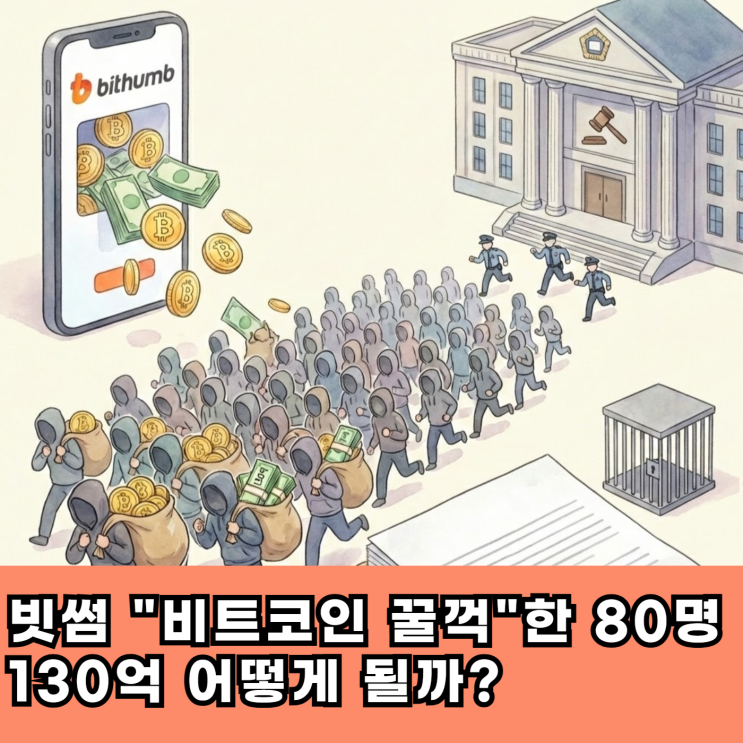 빗썸 "비트코인 꿀꺽"한 80명 130억 어떻게 될까?
