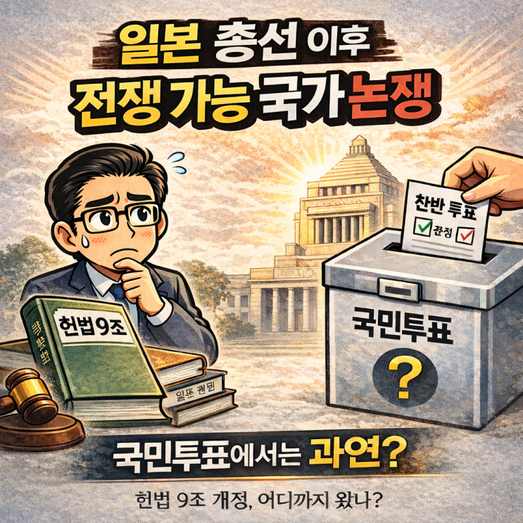  일본 총선 이후 ‘전쟁 가능 국가’ 개헌 가능성과 헌법 9조 쟁점 정리