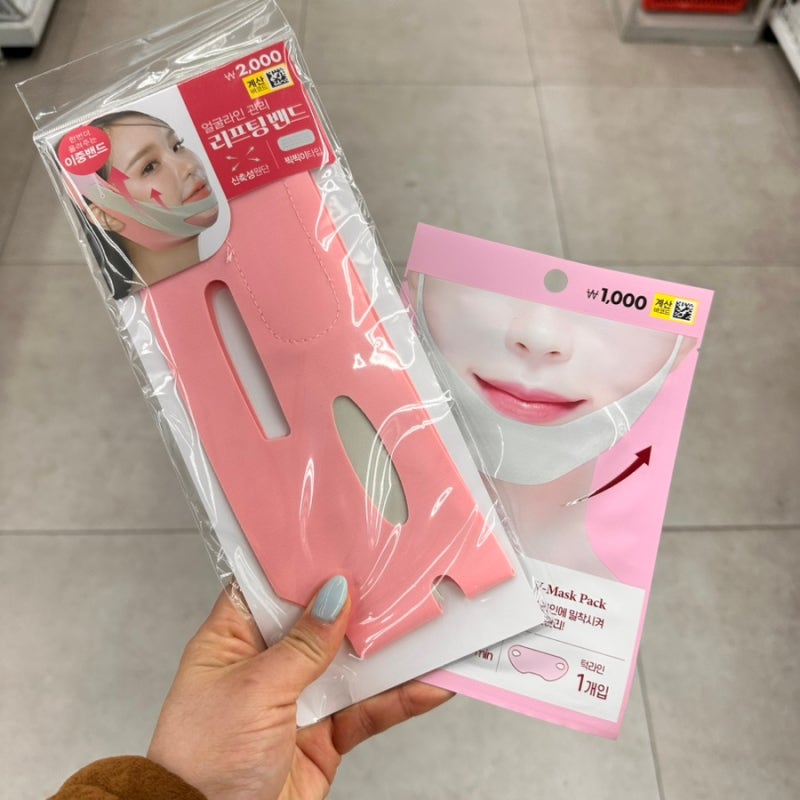 다이소 얼굴리프팅밴드+V라인마스크팩