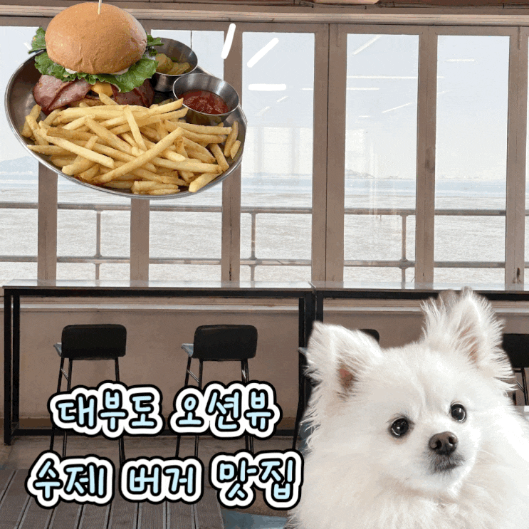  서울 근교 드라이브 대부도 애견 동반 수제 버거 맛집 버거비치
