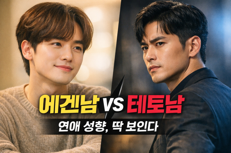  에겐남 뜻, 테토남 테스트 드라마 속 인물로 보는 연애 성향