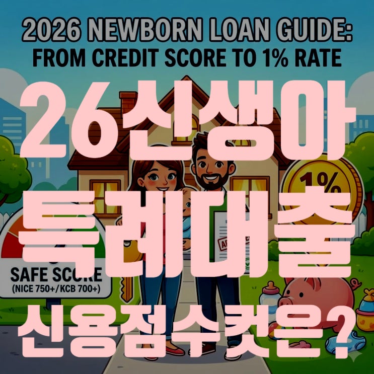  2026 신생아 특례대출 신용점수 컷은? 소득 2억 조건 완벽 정리