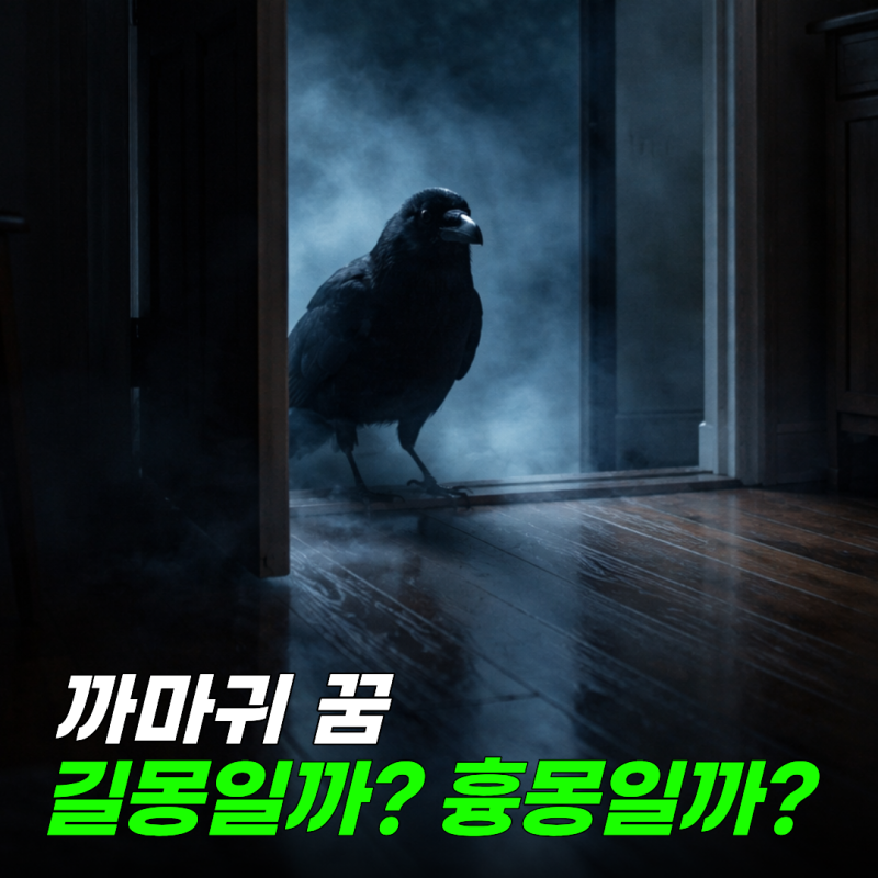 까마귀 꿈해몽 해석｜집으로 들어오는 꿈, 길몽일까 흉몽일까?! 생생한 까마귀꿈 후기
