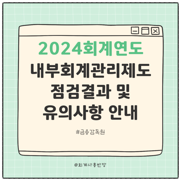  회계담당자 감사인 필독! 2024 내부회계관리제도 점검결과 체크포인트....2탄 내부회계관리제도 점검결과 14건 위반