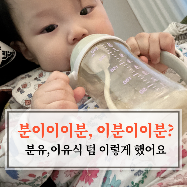  분이이이분, 이분이이분? 분유,이유식 텀 이렇게 했어요