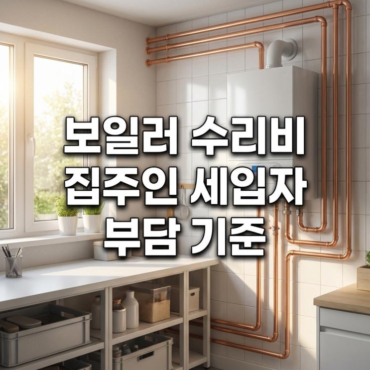  보일러 수리비 집주인 세입자 부담 기준 "내 돈으로 고치라고요?" 싸우지 마세요, 법대로 딱 정해드립니다 (노후/동파/소모품)