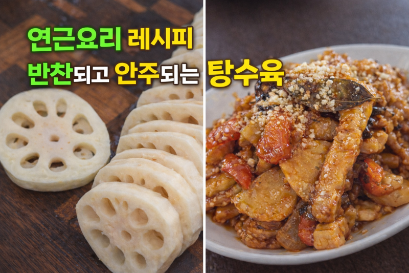연근 요리 레시피 | 탕수육 소스로 달콤짭짤 건강반찬