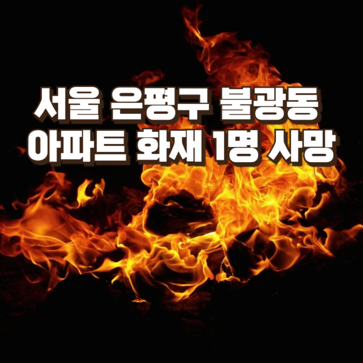  새벽을 삼킨 불길 : 서울 은평구 불광동 아파트 화재 1명 사망