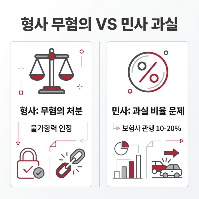 [비접촉 사고] 아이는 안 다쳤는데 제 오토바이만 완파, 무혐의 후 민사 배상 전략 관련 이미지 4