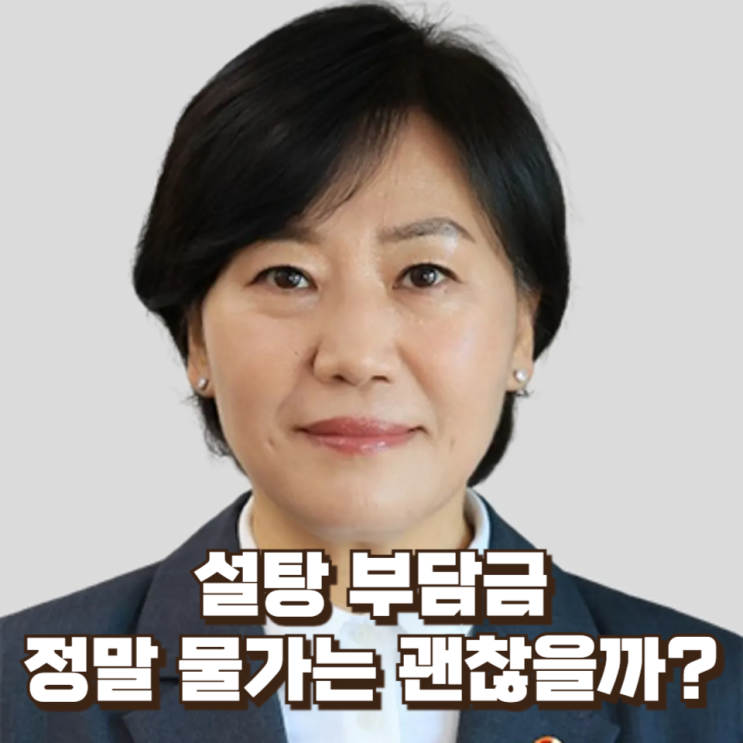 설탕 부담금, 정말 물가는 괜찮을까? 송미령 장관 발언으로 본 ‘체감 물가’와 정부의 계산