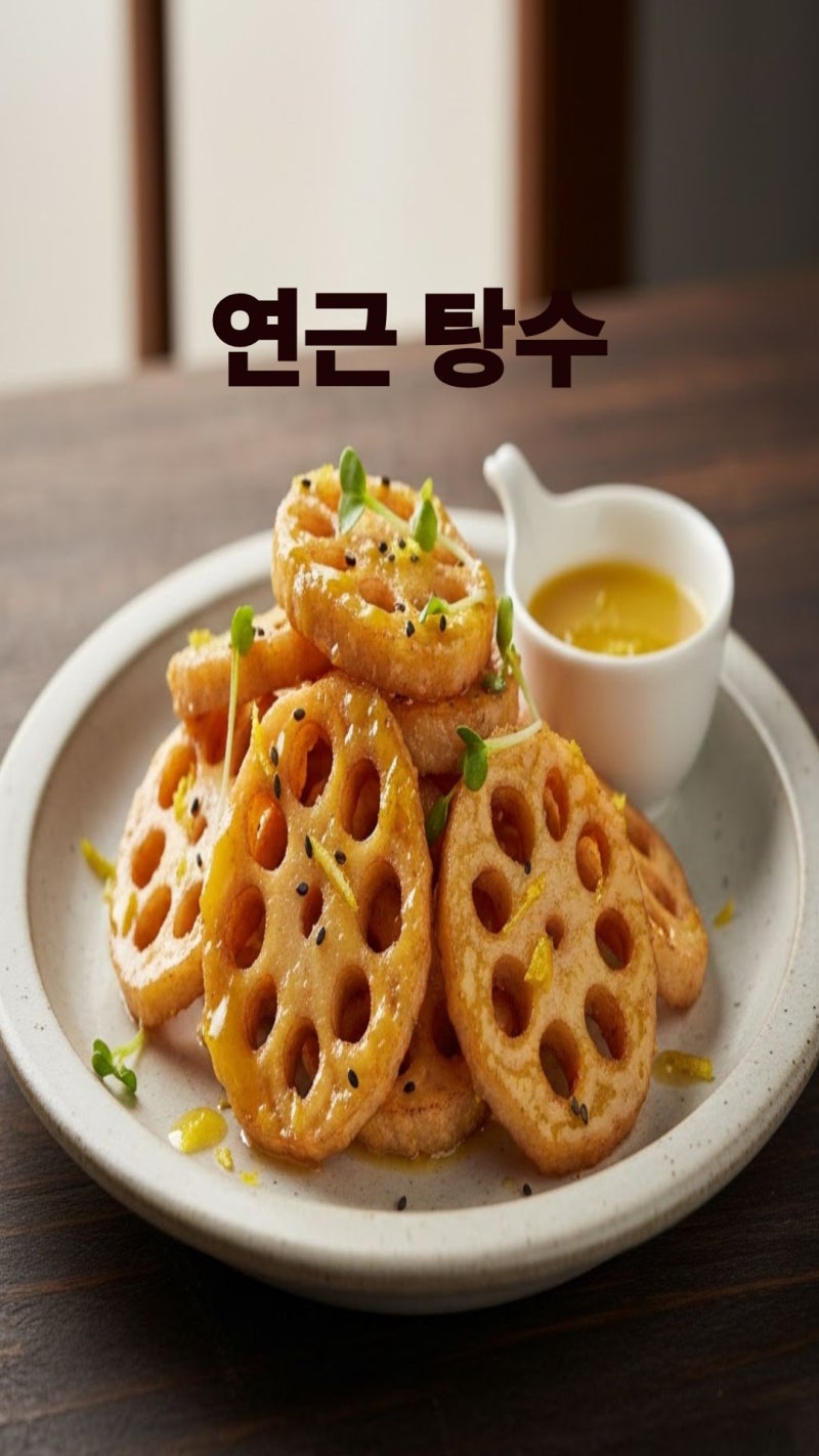 고기보다 맛있는 아작함! 유자 소스 연근 탕수, 비주얼까지 완벽한 레시피