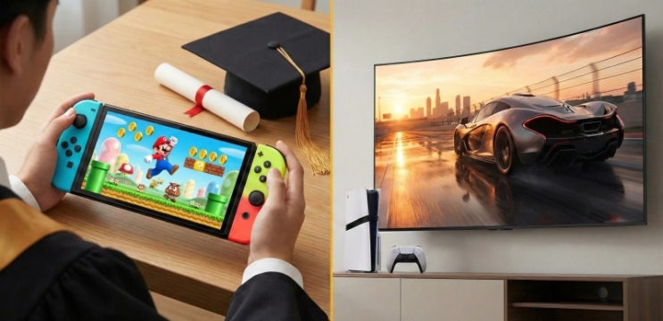  조카 졸업 선물 고민 끝! 닌텐도 스위치 2 vs PS5 프로 비교 (초등학생 vs 대학생 추천 가이드)