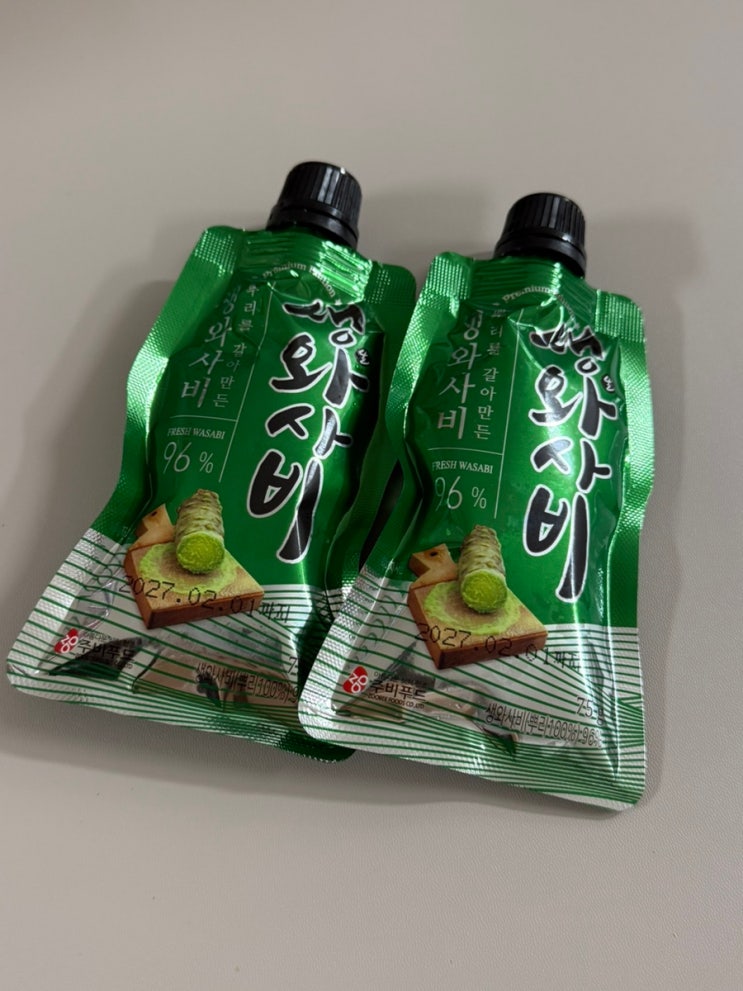 주비푸드 신제품 뿌리를갈아만든생와사비96% 추천!
