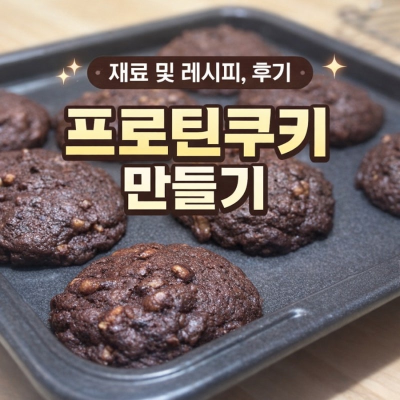 프로틴쿠키 만들기 재료 및 레시피, 후기 (ft.코어 퍼펙트 프로틴)