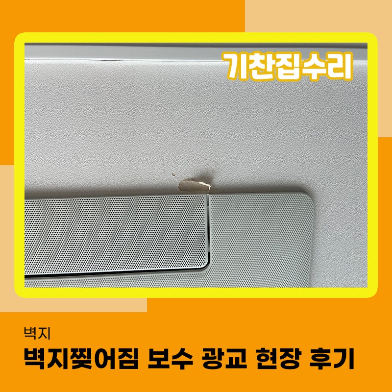 찢어진 벽지 보수 전문가의 해결방법이 궁금하다면