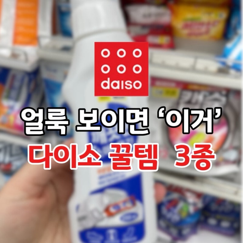 보이는 '순간' 집게 되는 다이소 얼룩제거 추천템 3종