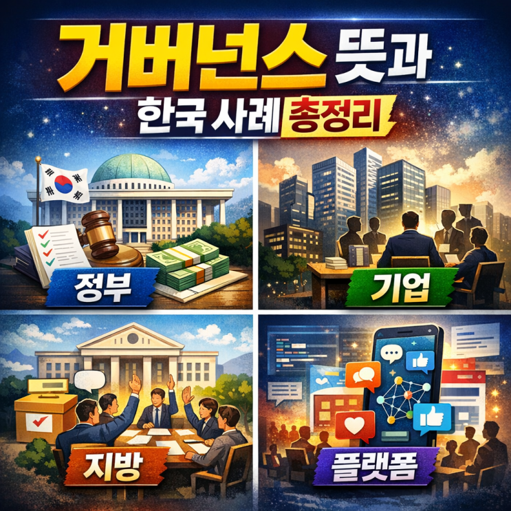  거버넌스 뜻 쉽게 정리 | 한국에서의 실제 사례까지 한 번에