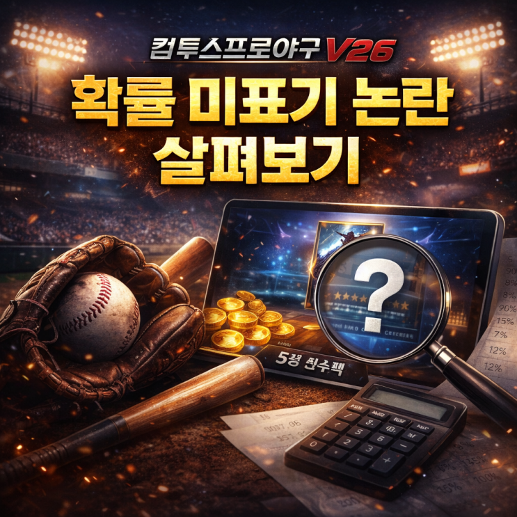  컴투스프로야구 V26 확률 미표기 논란 살펴보기