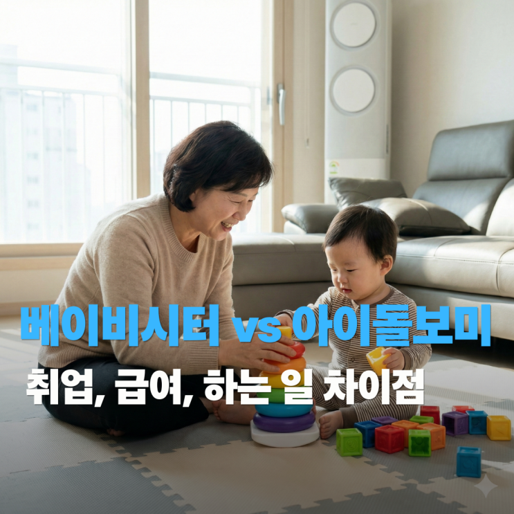  아이돌보미 vs 베이비시터 자격증 차이, 취업, 급여 나에게 맞는 선택은?