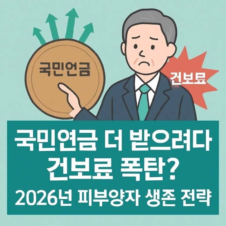  국민연금 더 받으려다 건보료 폭탄? 2026년 피부양자 생존 전략