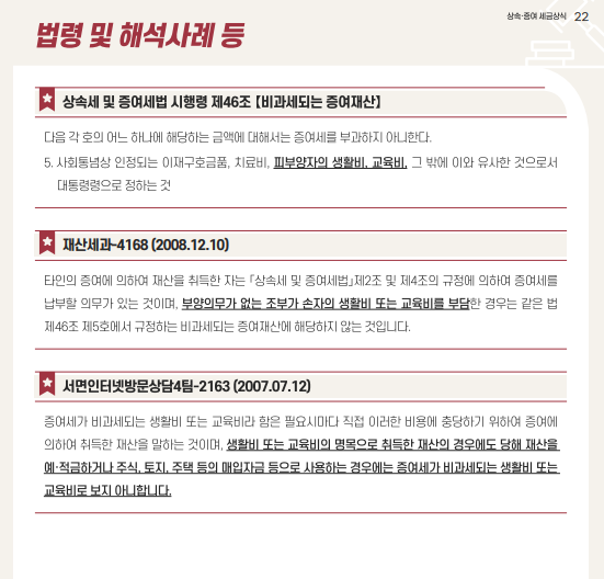  [자산관리] 소득이 있는 가족에게 생활비 명목으로 계좌이체 시 증여세 과세 여부
