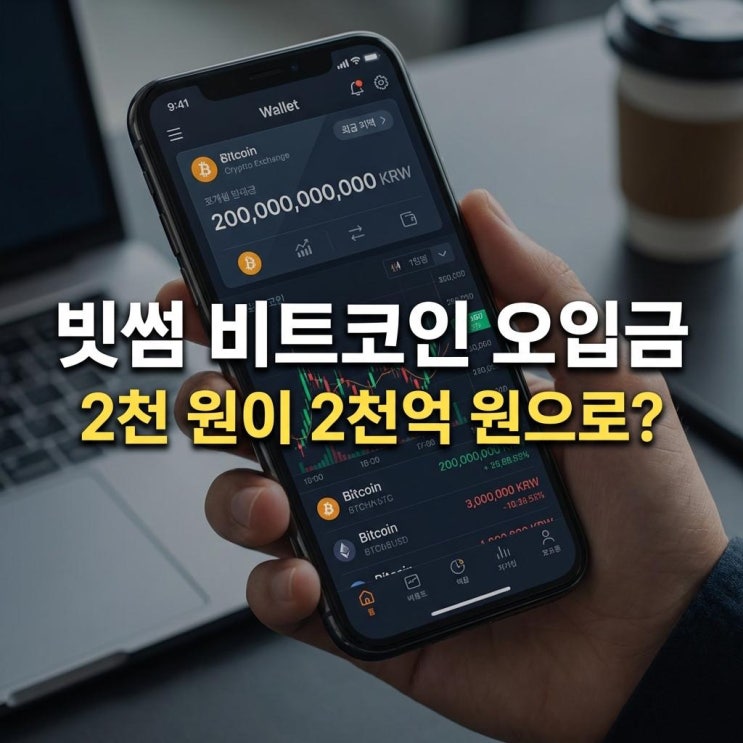  빗썸 비트코인 오입금 2천 원이 2천억 원으로? 초유의 금융 사고가 남긴 경제적 리스크와 전망
