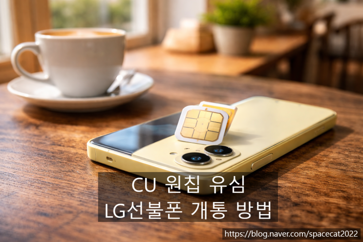  CU 원칩 유심으로 LG선불폰 10분 개통 총정리