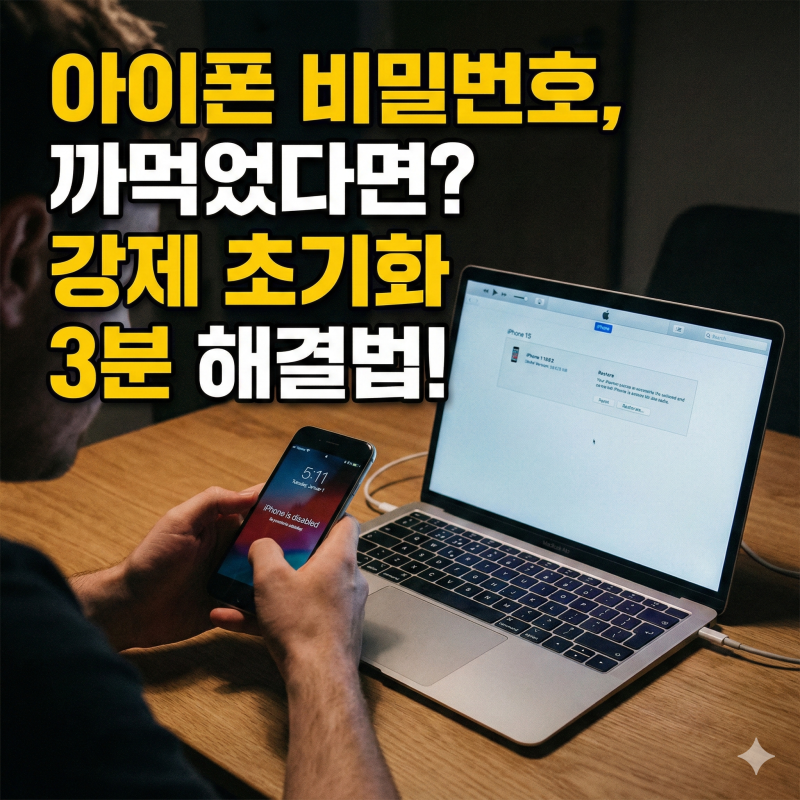 비밀번호를 잊어버렸다면? 아이폰 휴대폰 강제 초기화 방법 및 주의사항 완벽 정리