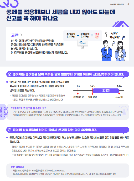  [자산관리] 증여재산공제 내 금액 신고 필수 여부