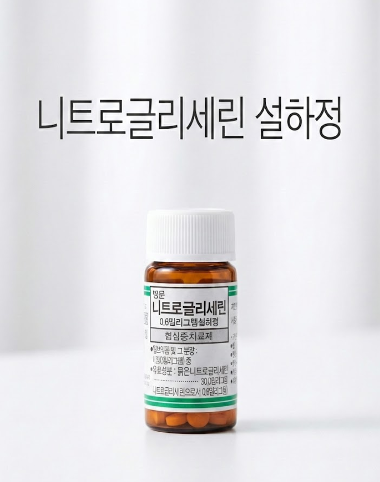 니트로글리세린 설하정 - 협심증의 골든타임을 위한 응급처지약