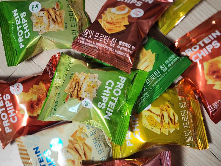  다이어트 간식으로 딱! 한 봉 10g 단백질과자, 프롬잇 프로틴칩 6종