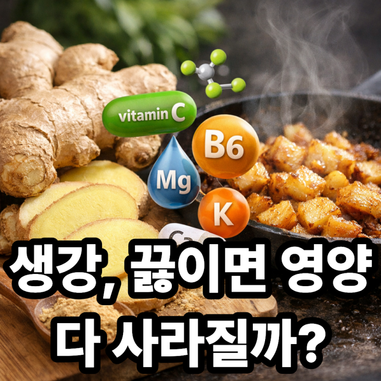  생강의 영양소는 조리하면 얼마나 남을까?｜가열·차·볶음별 영양 변화 정리