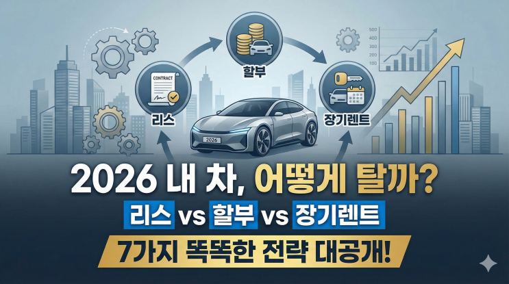  자동차 리스 vs 할부 vs 장기렌트 완전정복, 2026년 내 차 똑똑하게 굴리는 자동차 금융 전략 7가지