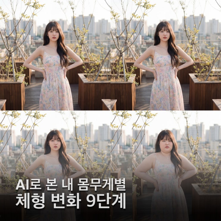  AI가 그려낸 나의 9가지 체형 변화 몸무게별 내 모습 미리보기