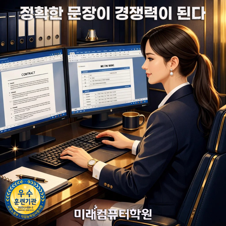  부산엑셀학원-국비지원 한글·엑셀 실무, 퇴근 후 1달 완성! 사무직 취업·업무자동화 한 번에 끝내기