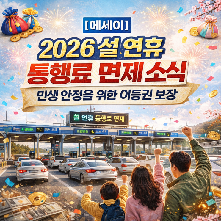  [에세이] 2026 설 연휴 통행료 면제 소식: 민생 안정을 위한 이동권 보장