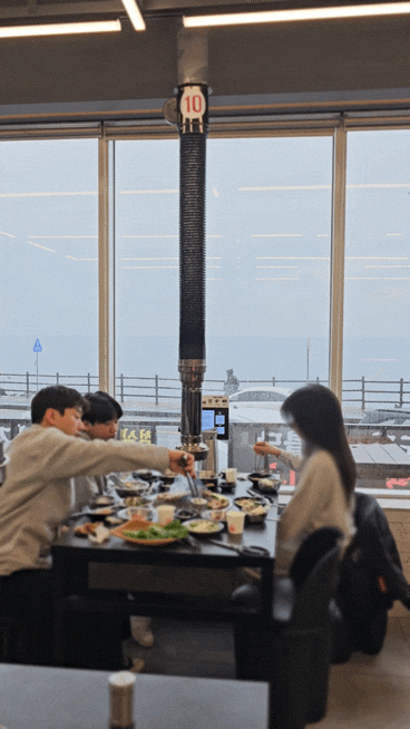  제주공항근처 맛집 단체모임 추천! 바다풍경정육식당 흑돼지 오션뷰+비행기뷰 맛집