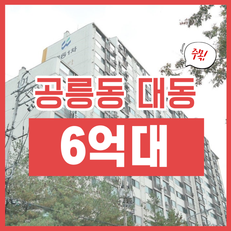  노원구아파트매매 공릉동 대동아파트 경매 기회일까