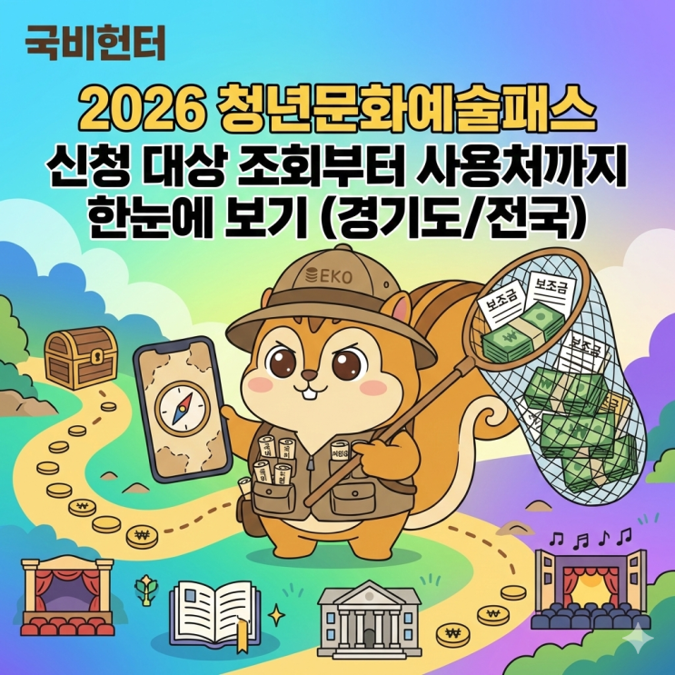 2026 청년문화예술패스 신청 대상 조회부터 사용처까지 한눈에 보기 (경기도/전국)