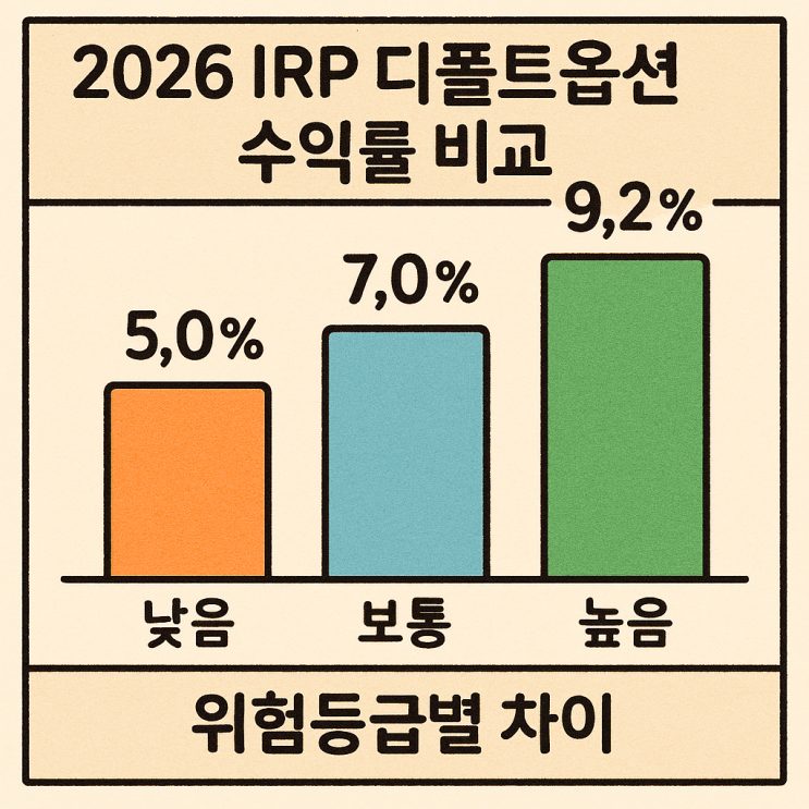  2026 IRP 기본옵션 수익률 비교, 위험도별 차이 분석