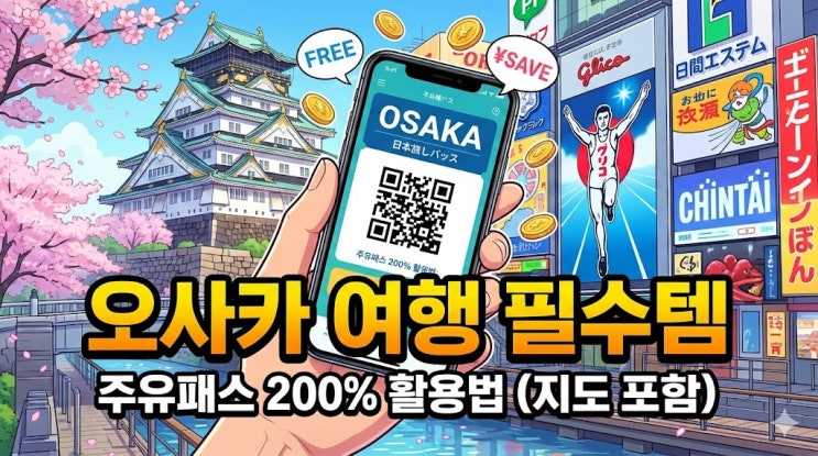  오사카 주유패스 2일권 사용법 및 무료입장 본전 뽑는 코스 총정리