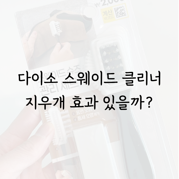 다이소 스웨이드 클리너 지우개 직접 써본 후기 효과는