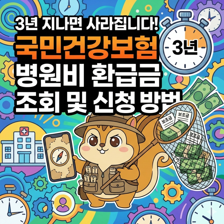 3년 지나면 사라집니다! 국민건강보험 병원비 환급금 조회 및 신청 방법