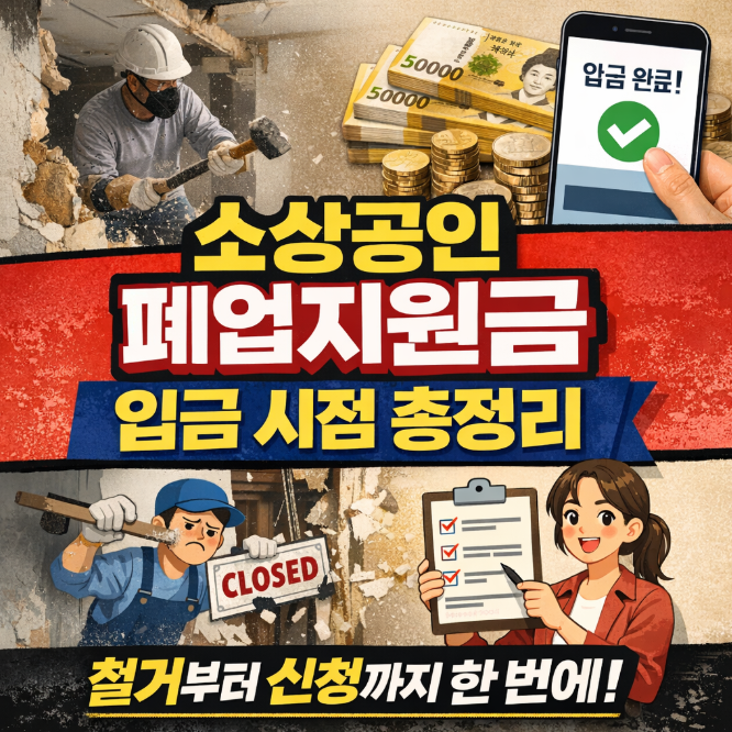  소상공인 폐업지원금 입금 언제 되나요? 폐업철거부터 신청 절차까지 총정리